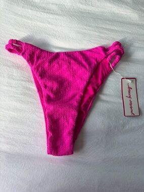 Seafolly Hot Pink Textured Bikini Bottom